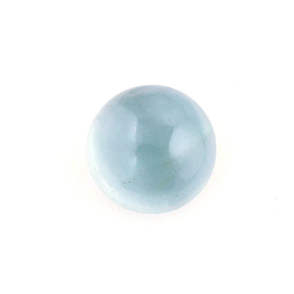 MILKY AQUAMARINE ROUND CAB (AA) 6MM 0.91 Cts.