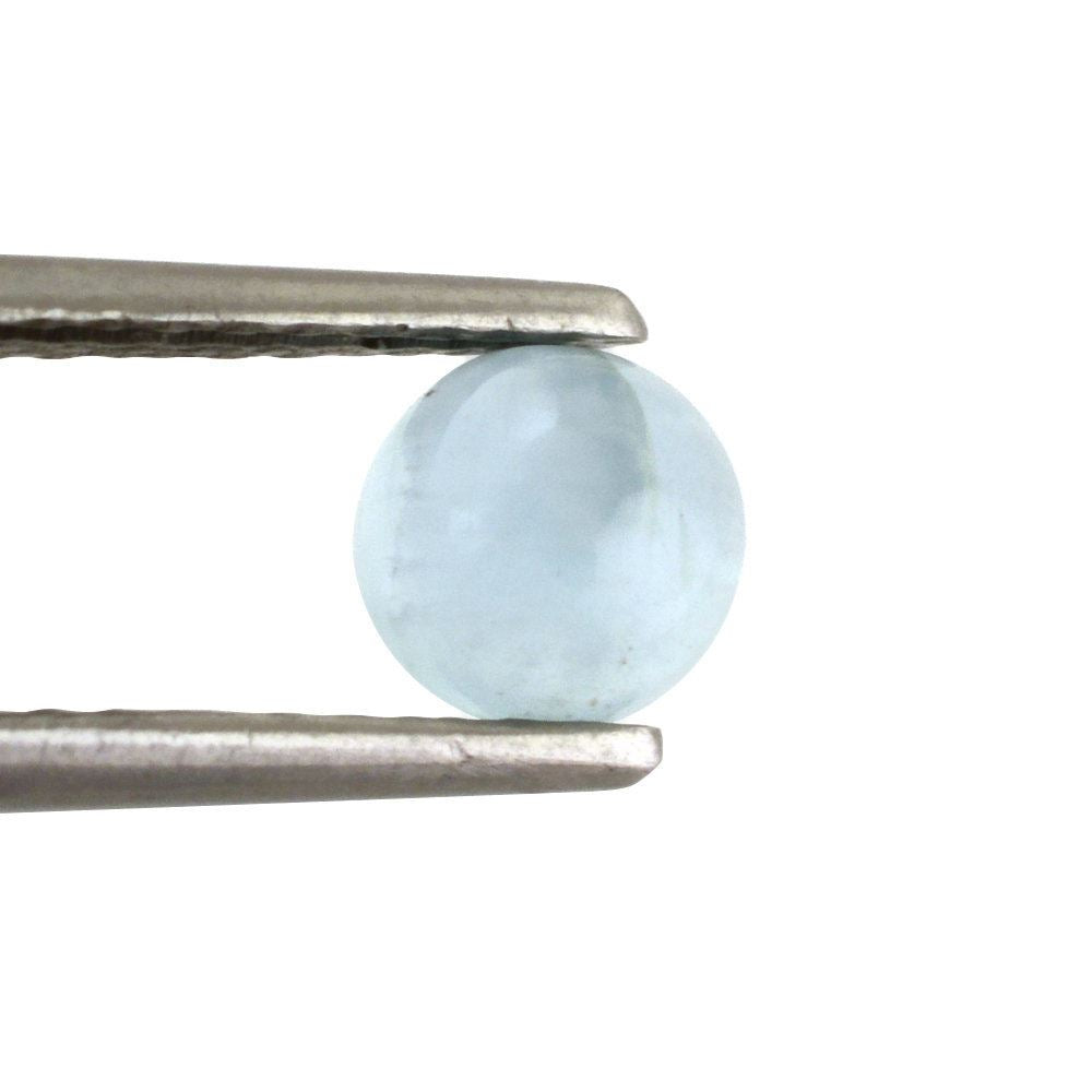 MILKY AQUAMARINE ROUND CAB (AA) 6MM 0.91 Cts.