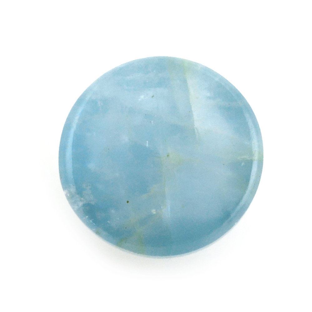 MILKY AQUAMARINE ROUND CAB (AA) 8MM 2.12 Cts.