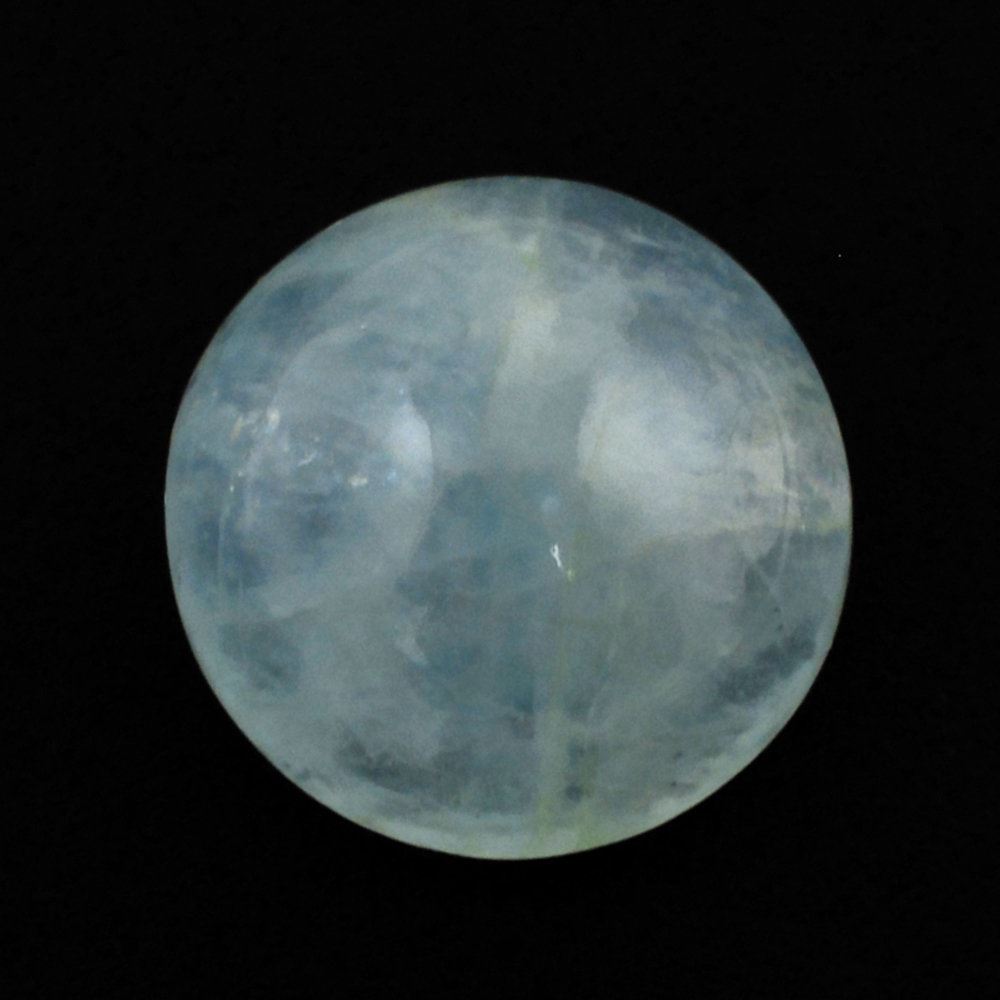 MILKY AQUAMARINE ROUND CAB (AA) 8MM 2.12 Cts.