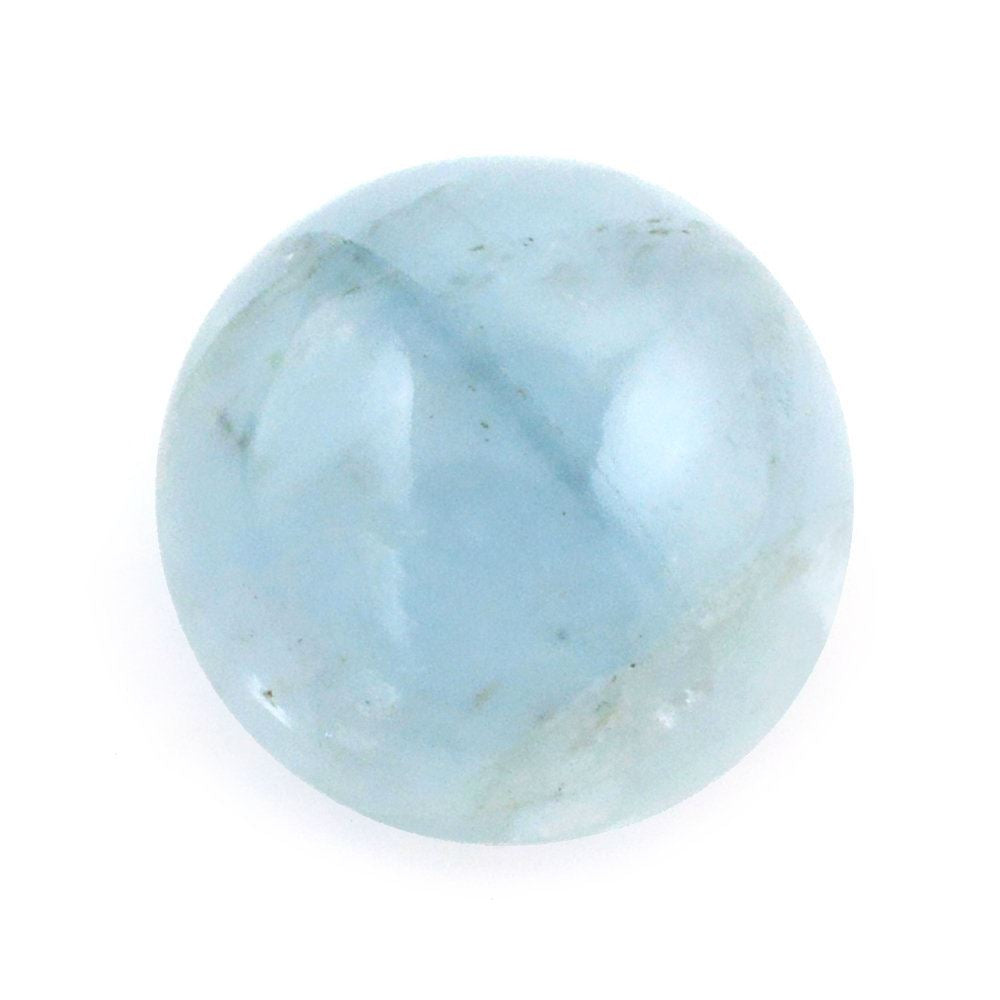 MILKY AQUAMARINE ROUND CAB (A) 8MM 2.06 Cts.