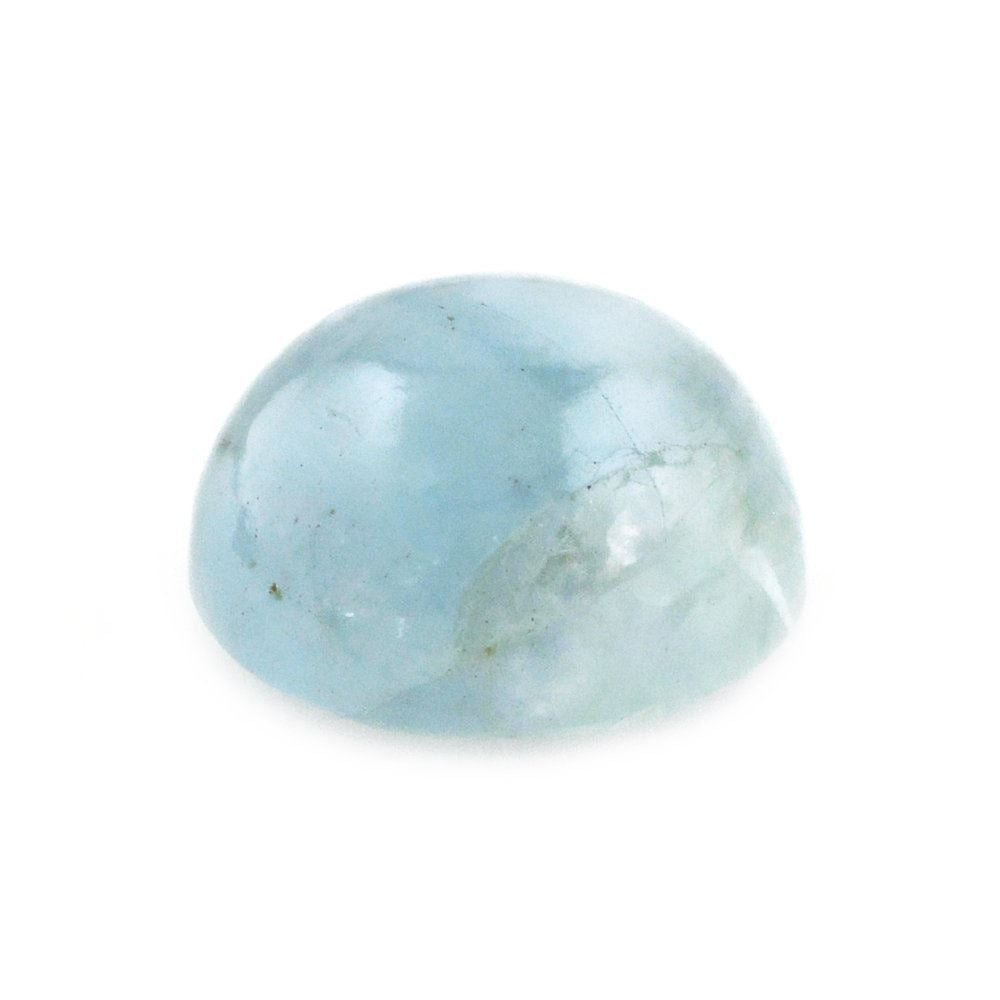 MILKY AQUAMARINE ROUND CAB (A) 8MM 2.06 Cts.