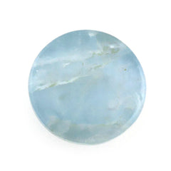 MILKY AQUAMARINE ROUND CAB (A) 8MM 2.06 Cts.