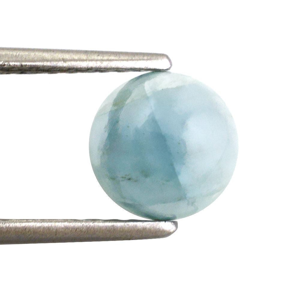 MILKY AQUAMARINE ROUND CAB (A) 8MM 2.06 Cts.