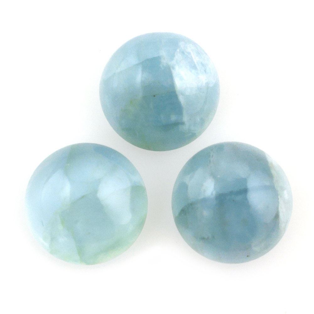 MILKY AQUAMARINE ROUND CAB (A) 8MM 2.06 Cts.
