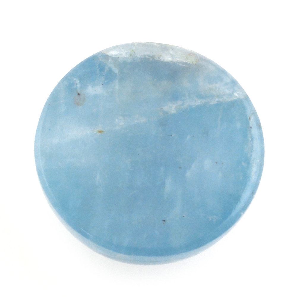MILKY AQUAMARINE ROUND CAB (AA) 12MM 6.63 Cts.