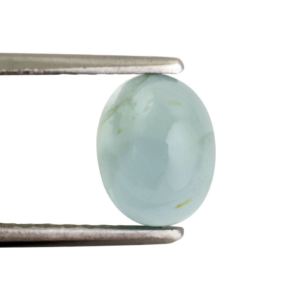 MILKY AQUAMARINE OVAL CAB 9X7MM 1.86 Cts.