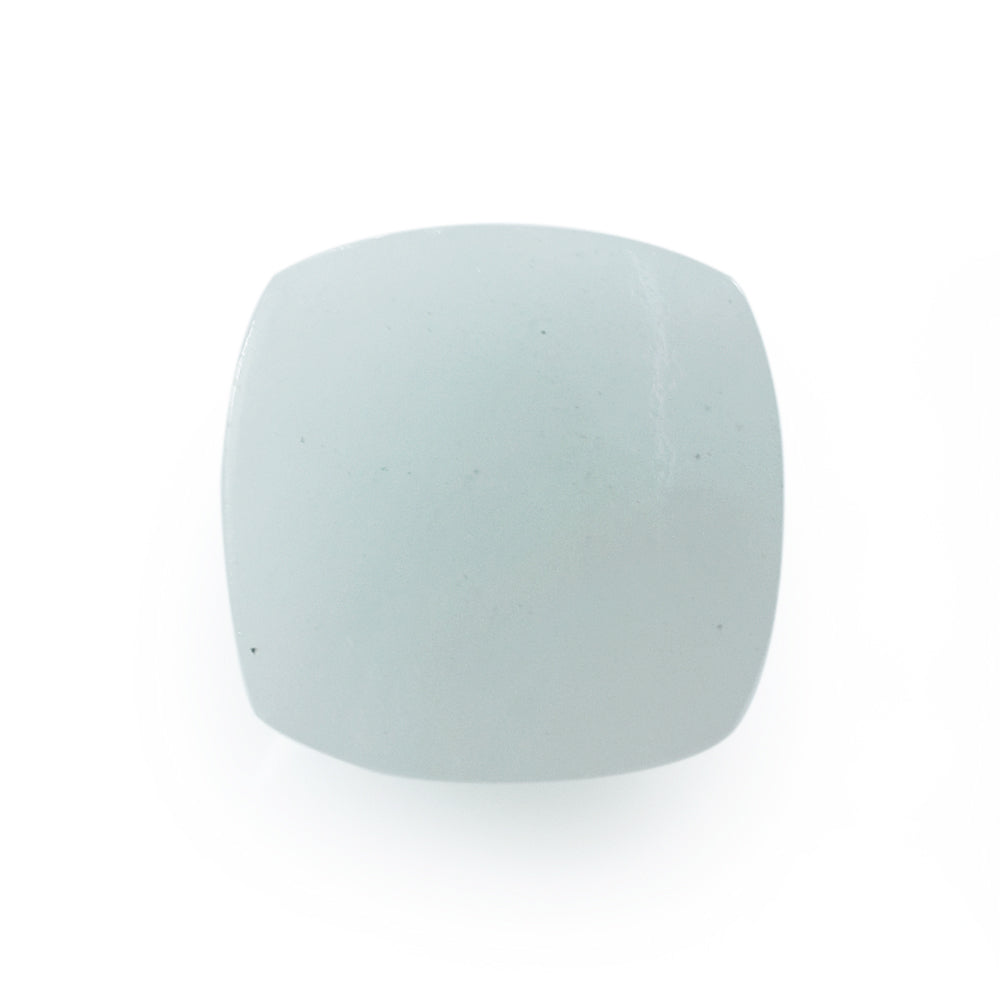 MILKY AQUAMARINE PYRAMID CUSHION CAB 12MM 8.50 Cts.