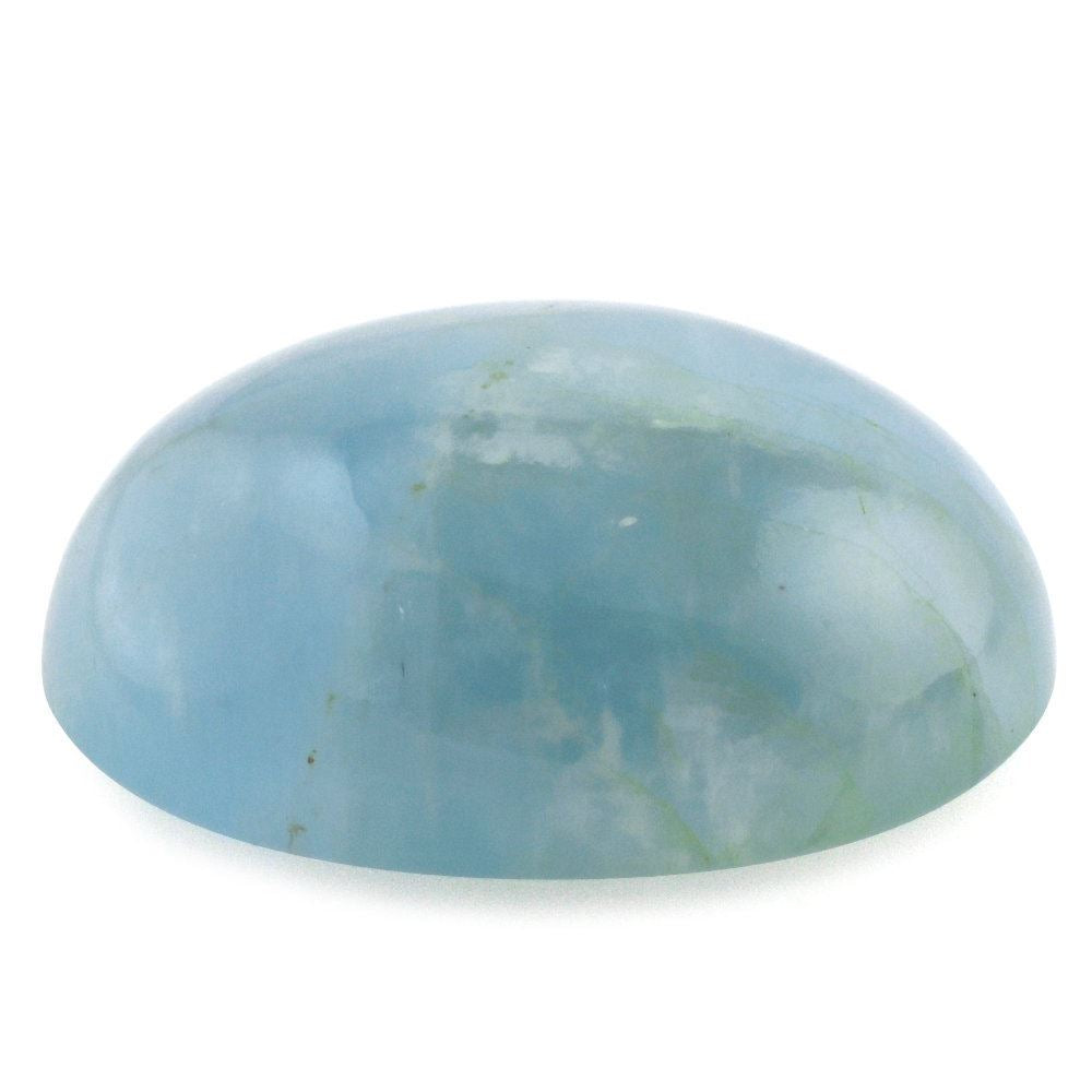 MILKY AQUAMARINE OVAL CAB (AA) 16X12MM 8.94 Cts.