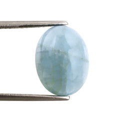 MILKY AQUAMARINE OVAL CAB (AA) 16X12MM 8.94 Cts.