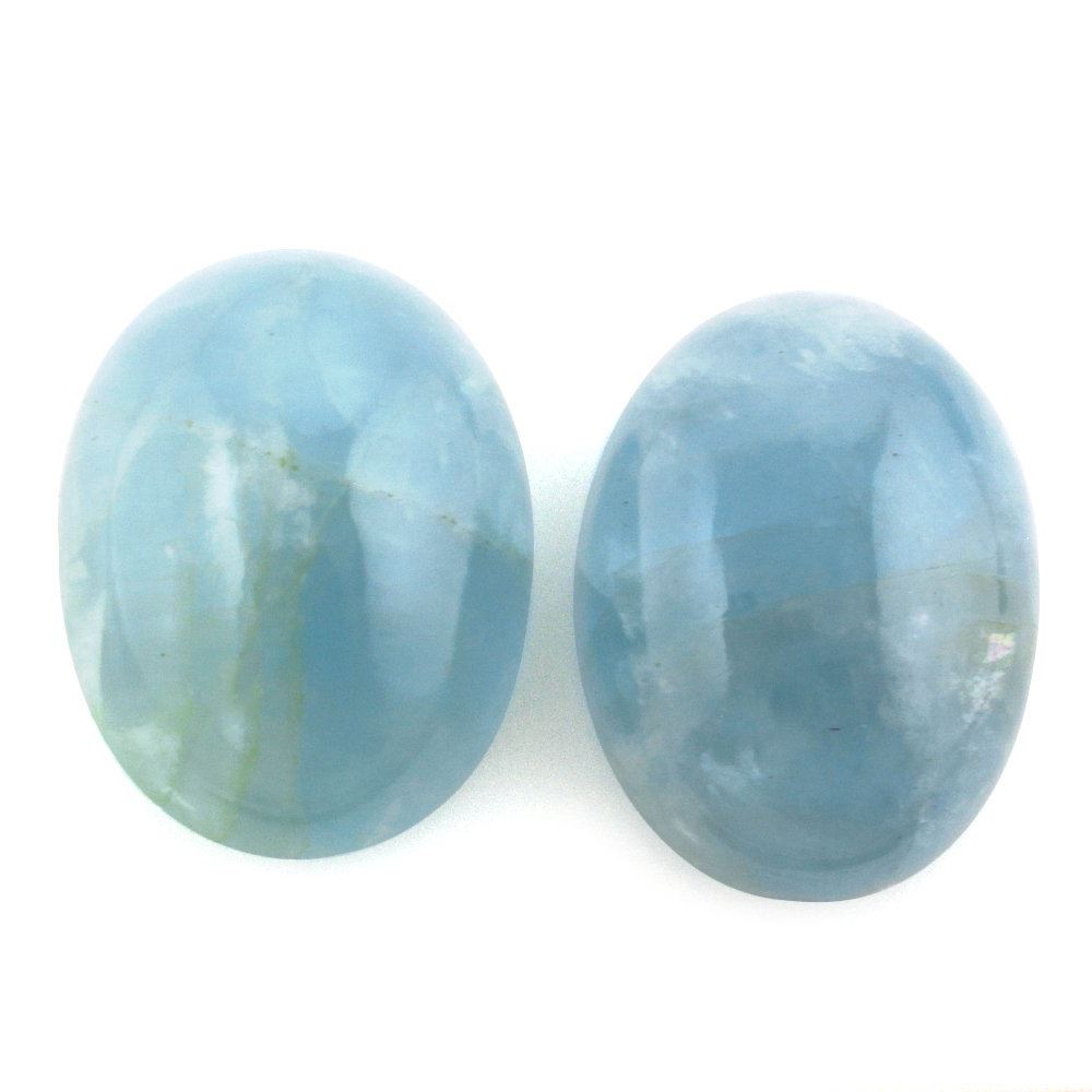 MILKY AQUAMARINE OVAL CAB (AA) 16X12MM 8.94 Cts.