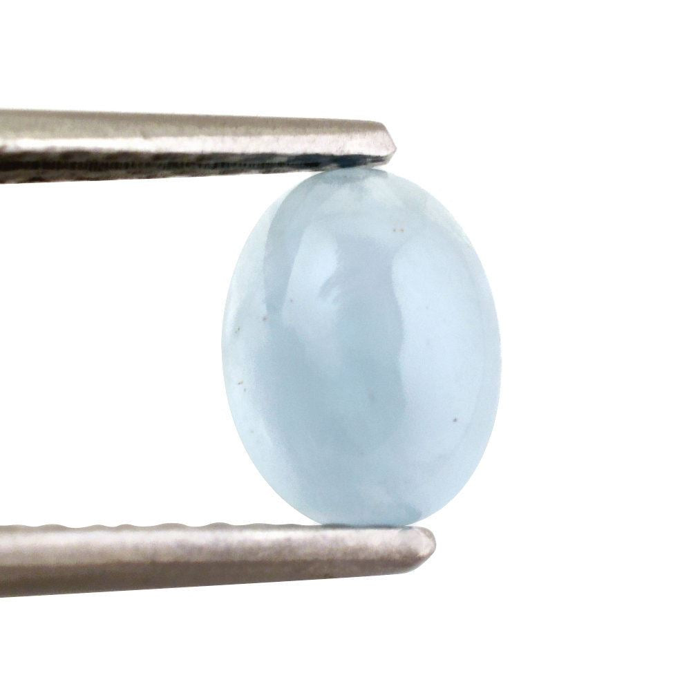 MILKY AQUAMARINE OVAL CAB (AA) 8X6MM 1.30 Cts.