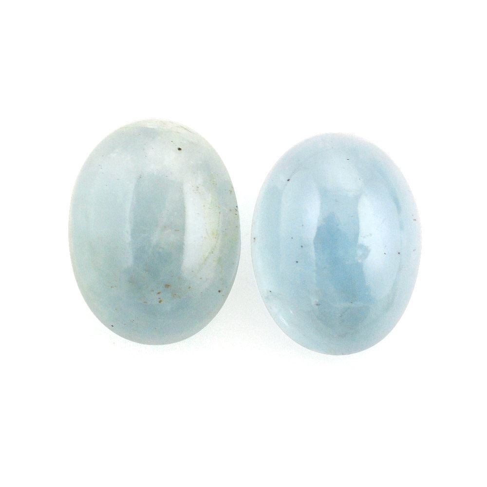 MILKY AQUAMARINE OVAL CAB (AA) 8X6MM 1.30 Cts.