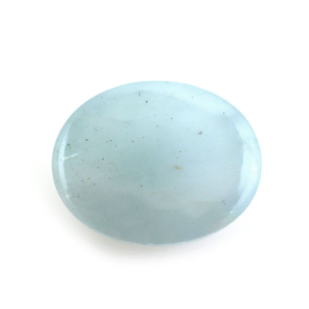 MILKY AQUAMARINE OVAL CAB 10X8MM 2.58 Cts.