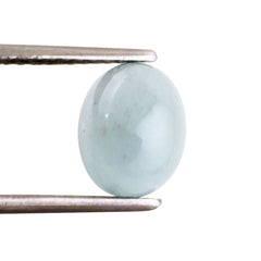MILKY AQUAMARINE OVAL CAB 10X8MM 2.58 Cts.