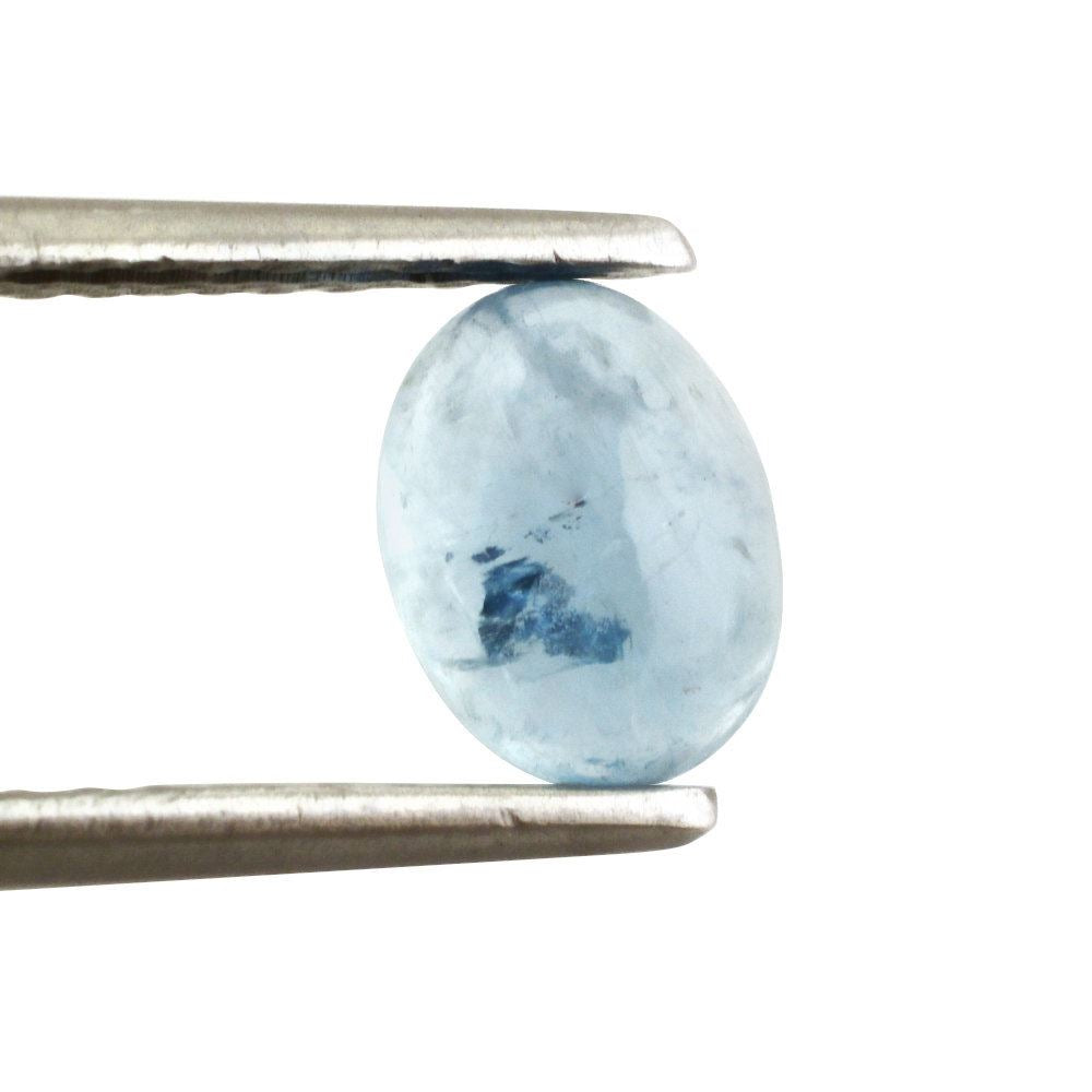 MILKY AQUAMARINE OVAL CAB (AAA) 8X6MM 1.28 Cts.