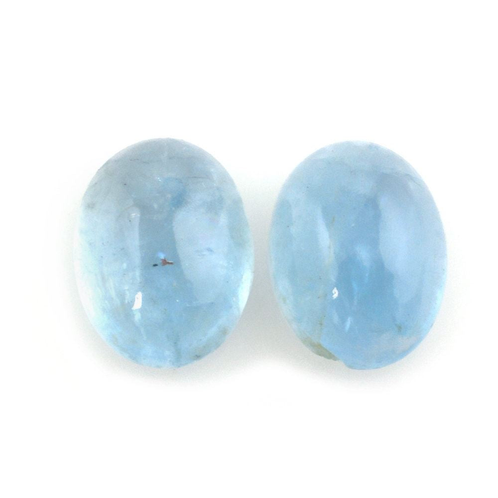 MILKY AQUAMARINE OVAL CAB (AAA) 8X6MM 1.28 Cts.