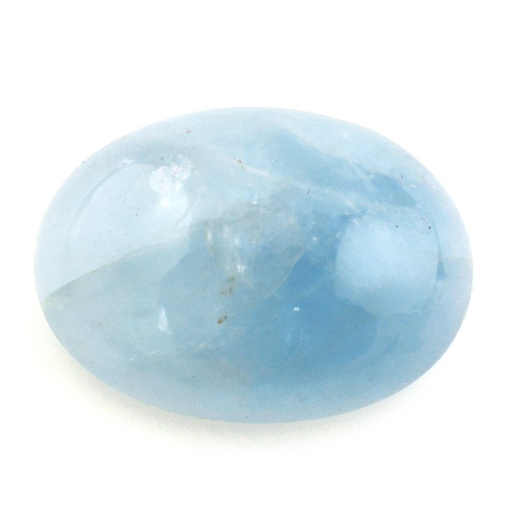 MILKY AQUAMARINE OVAL CAB (AA) 14X10MM 5.69 Cts.