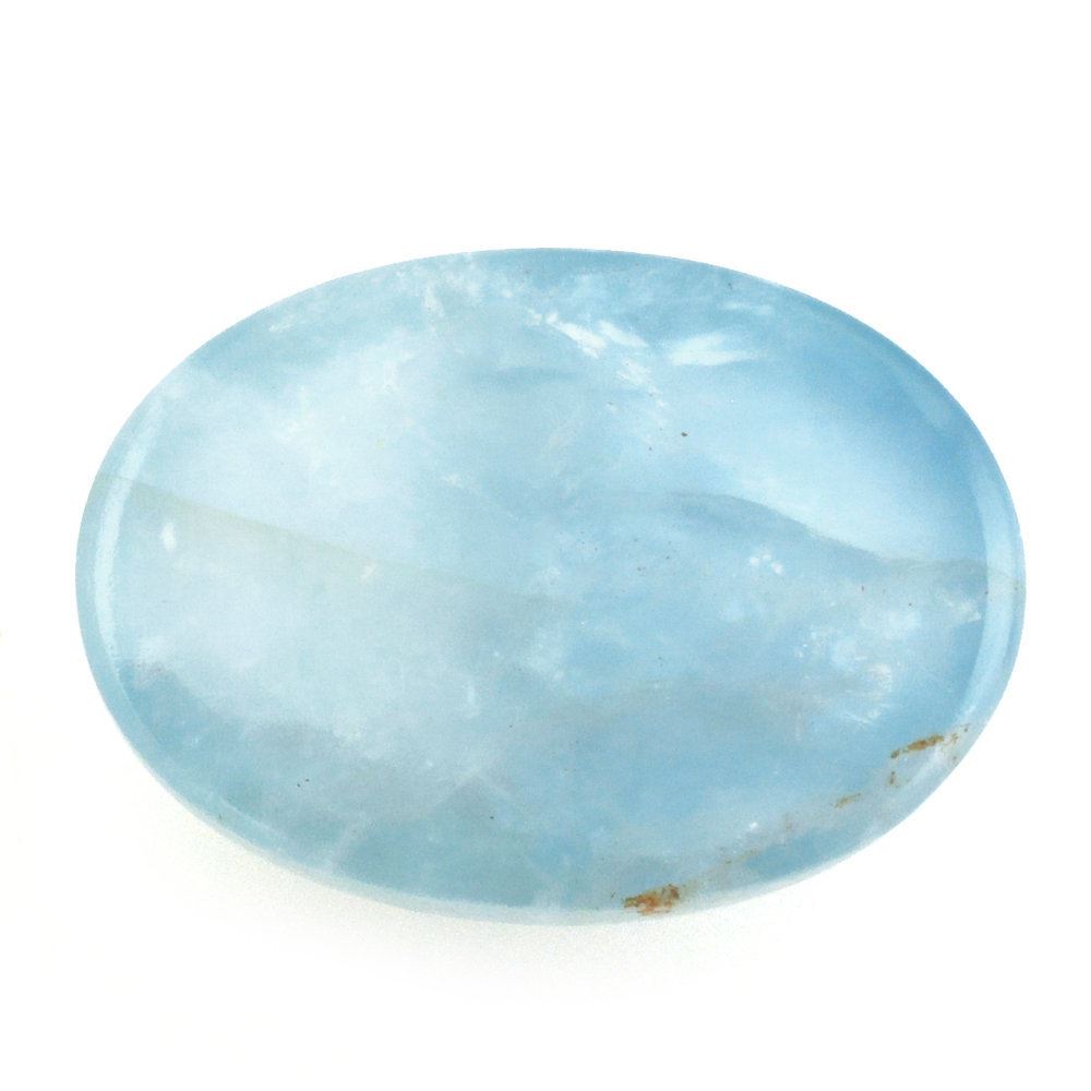 MILKY AQUAMARINE OVAL CAB (AA) 14X10MM 5.69 Cts.