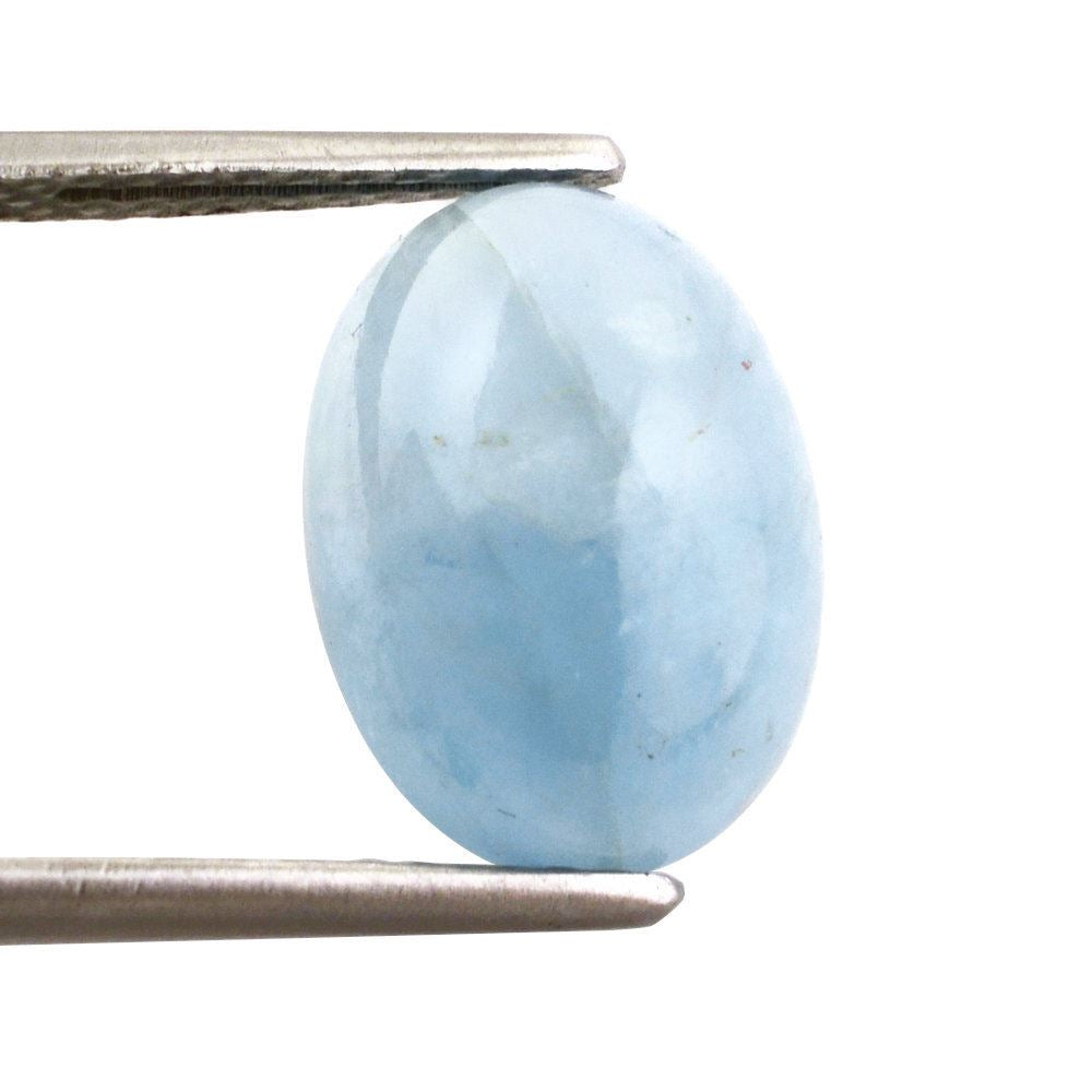 MILKY AQUAMARINE OVAL CAB (AA) 14X10MM 5.69 Cts.