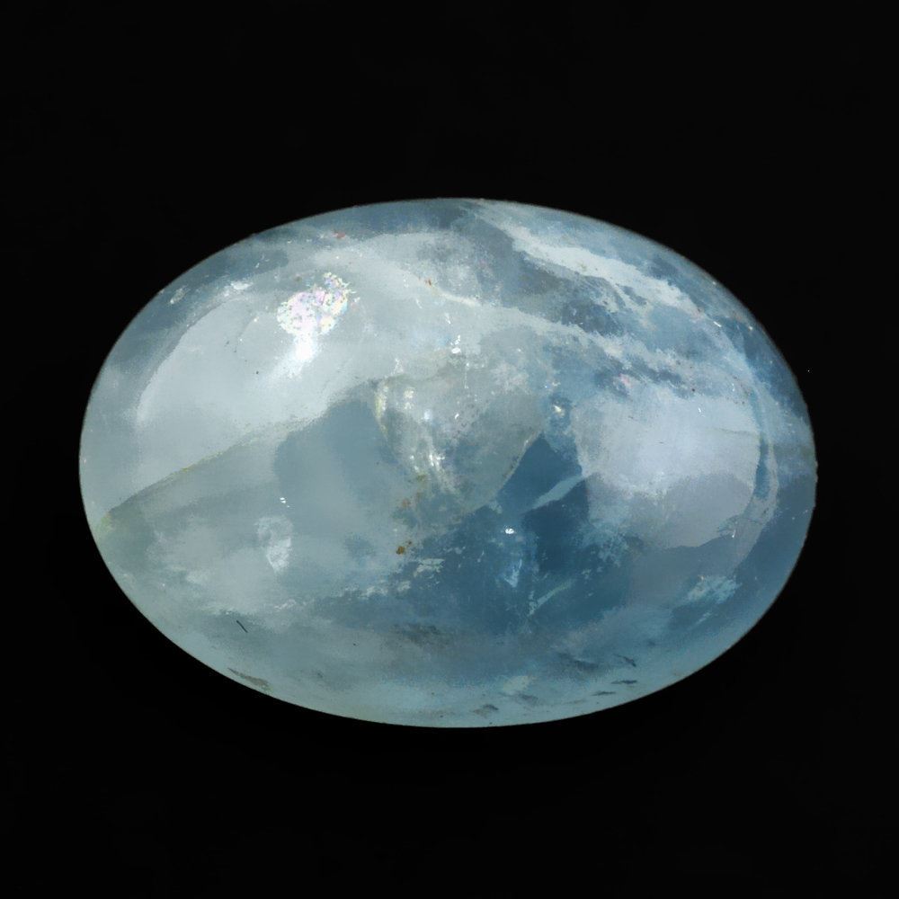 MILKY AQUAMARINE OVAL CAB (AA) 14X10MM 5.69 Cts.