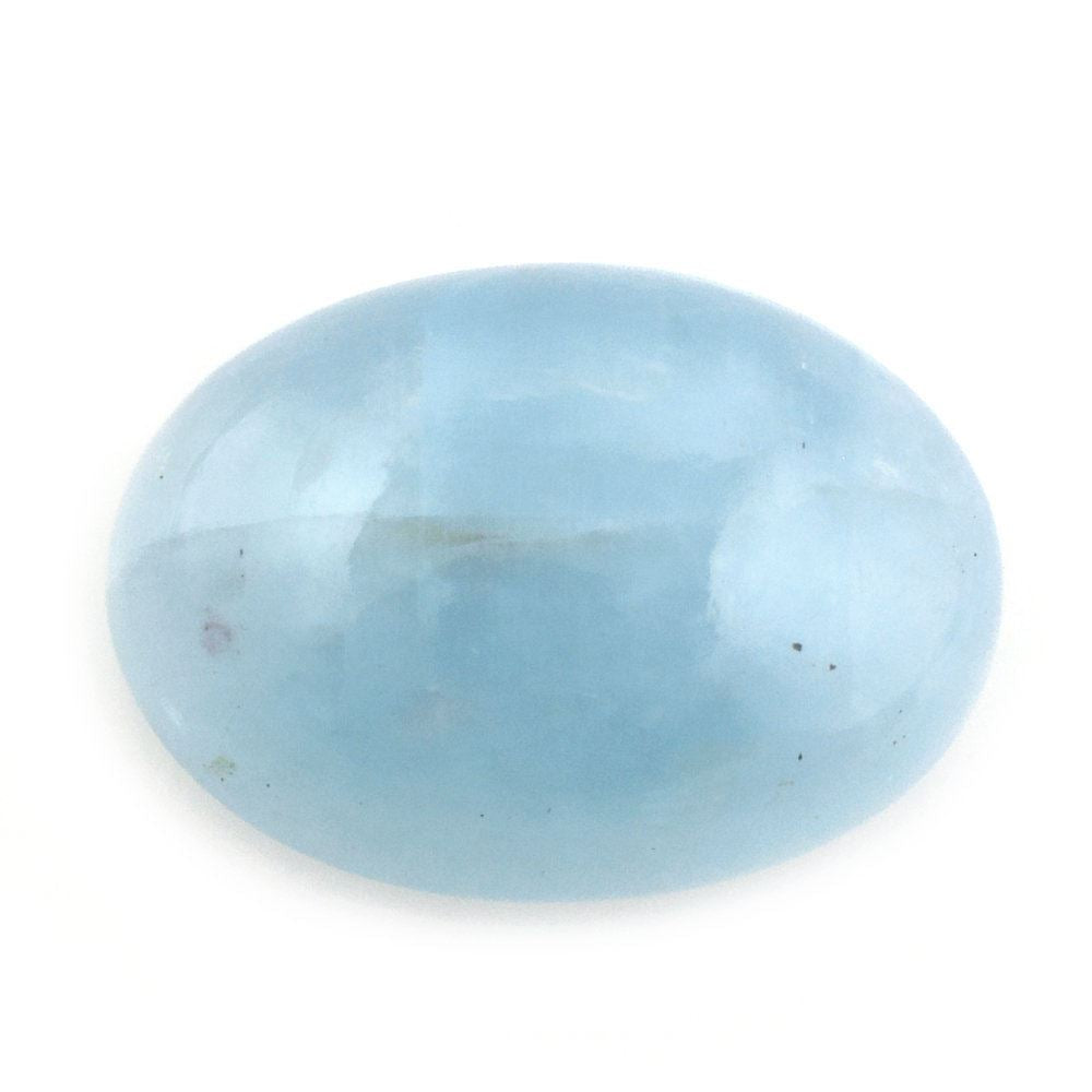 MILKY AQUAMARINE OVAL CAB (AA) 14X10MM 5.81 Cts.