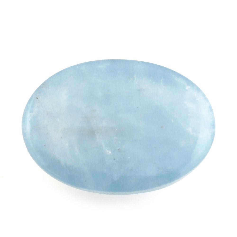 MILKY AQUAMARINE OVAL CAB (AA) 14X10MM 5.81 Cts.