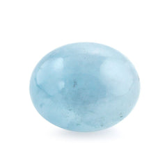 MILKY AQUAMARINE PLAIN OLIVE (HALF DRILL 0.80MM) (AA/HI) 10X8MM 4.93 Cts.