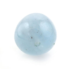 MILKY AQUAMARINE PLAIN OLIVE (HALF DRILL 0.80MM) (AA/HI) 10X8MM 4.93 Cts.