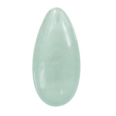 MILKY AQUAMARINE LENTIL PEAR (HALF DRILL) 25X12MM 15.37 Cts.