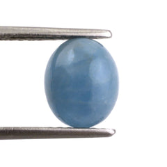 MILKY AQUAMARINE PLAIN OLIVE (HALF DRILL 0.80MM) (AA/CLEAN) 10X8MM 4.83 Cts.