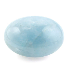 MILKY AQUAMARINE PLAIN OLIVE (HALF DRILL 1MM) (AA/HI) 15X12MM 12.35 Cts.