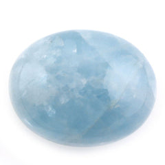 MILKY AQUAMARINE PLAIN OLIVE (HALF DRILL 1MM) (AA/HI) 15X12MM 12.35 Cts.