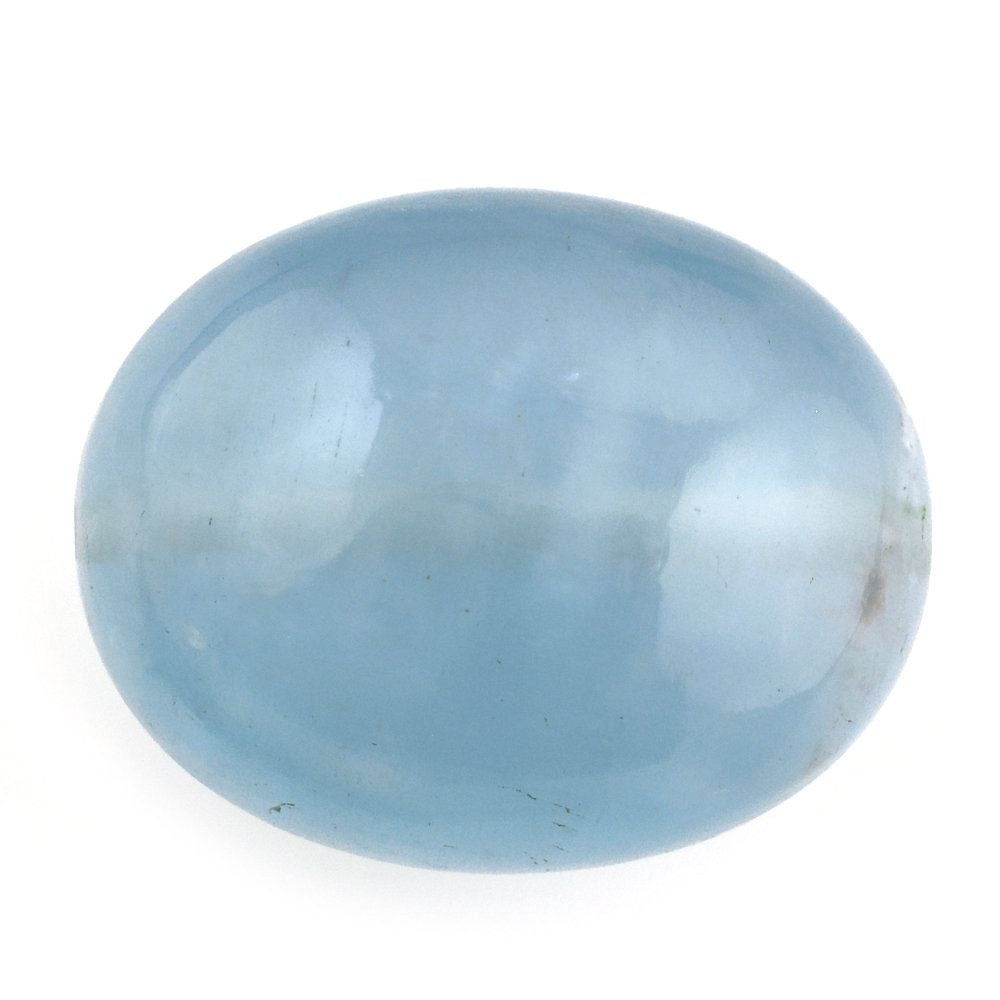 MILKY AQUAMARINE PLAIN OLIVE (FULL DRILL 1MM) (AA/HI) 15X12MM 12.05 Cts.