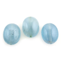 MILKY AQUAMARINE PLAIN OLIVE (FULL DRILL 1MM) (AA/HI) 15X12MM 12.05 Cts.