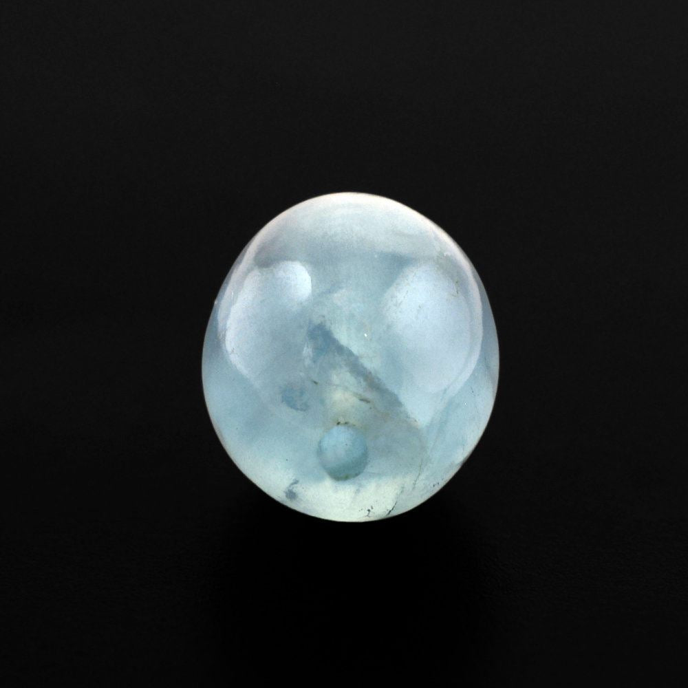 MILKY AQUAMARINE PLAIN OLIVE (FULL DRILL 0.80MM) (AA/HI) 8X6MM 1.98 Cts.