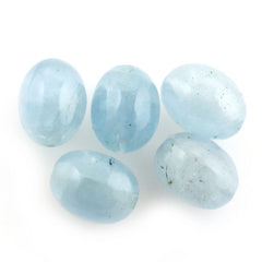 MILKY AQUAMARINE PLAIN OLIVE (FULL DRILL 0.80MM) (AA) 8X6MM 2.05 Cts.
