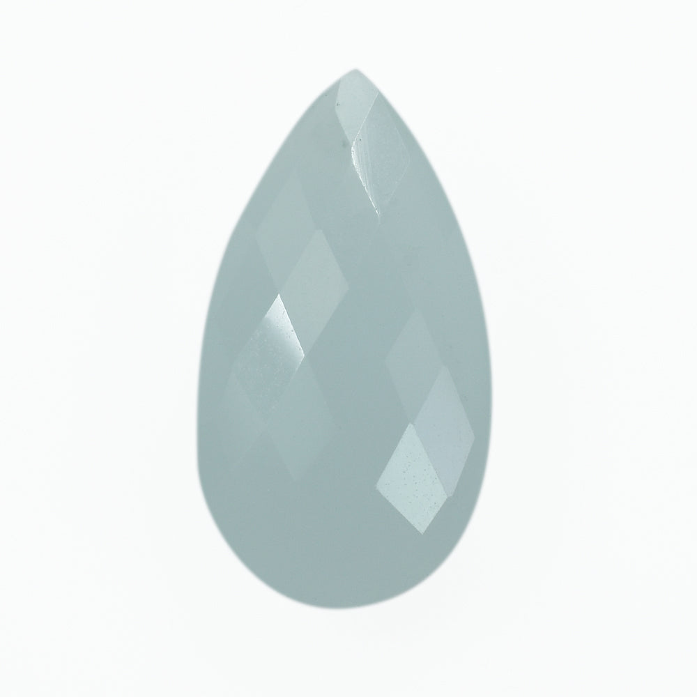 MILKY AQUAMARINE BRIOLETTE PEAR 22X12MM 10.45 Cts.