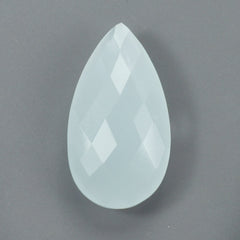 MILKY AQUAMARINE BRIOLETTE PEAR 22X12MM 10.45 Cts.