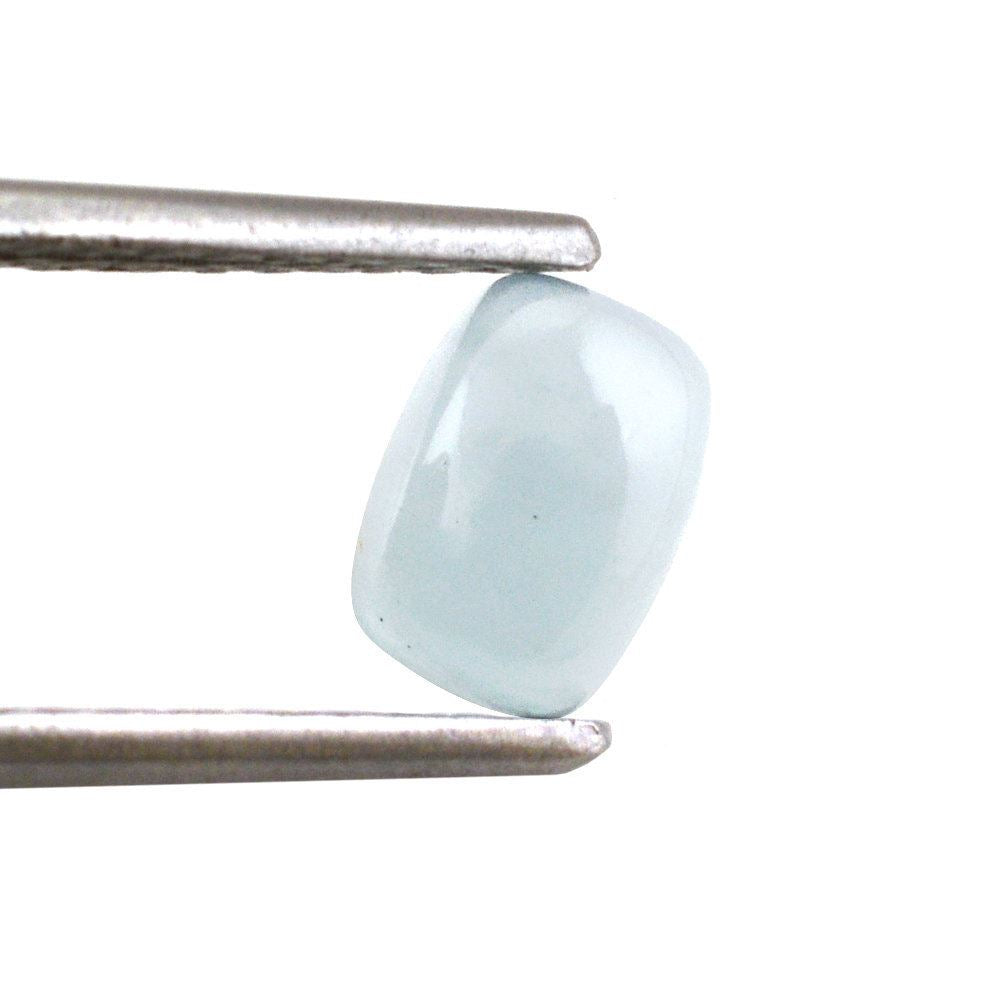 MILKY AQUAMARINE CUSHION CAB (A) 7X5MM 0.85 Cts.