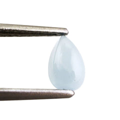 MILKY AQUAMARINE PEAR CAB (A) 8X6MM 0.78 Cts.