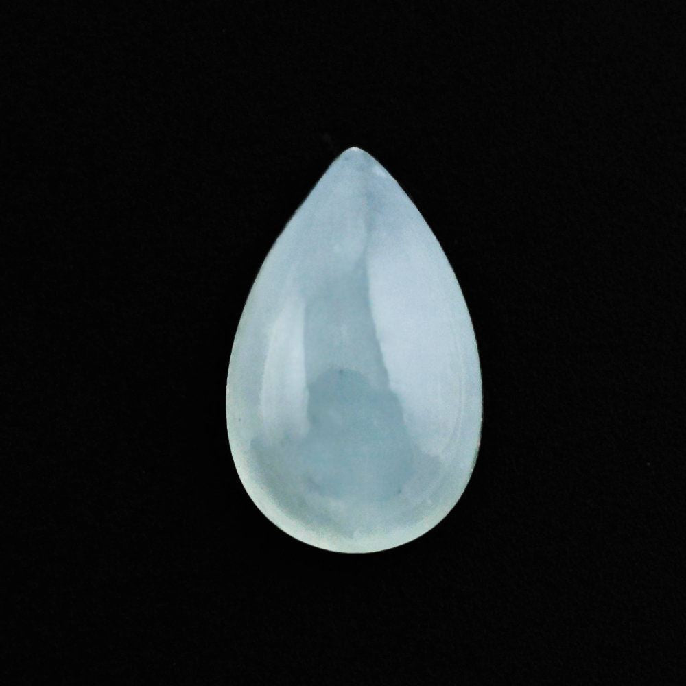 MILKY AQUAMARINE PEAR CAB (A) 8X6MM 0.78 Cts.