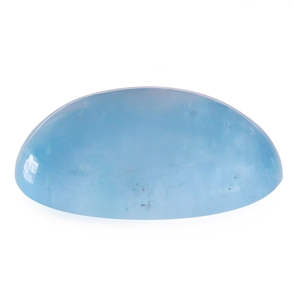 MILKY AQUAMARINE OVAL CAB 14X10MM 5.80 Cts.