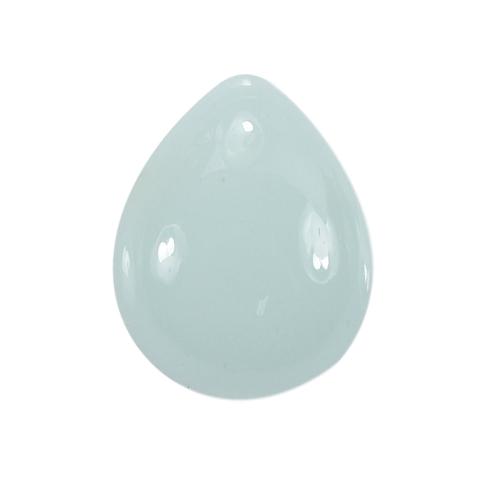 MILKY AQUAMARINE PEAR CAB 15X12MM 8.31 Cts.