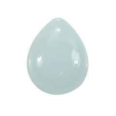 MILKY AQUAMARINE PEAR CAB 15X12MM 8.31 Cts.