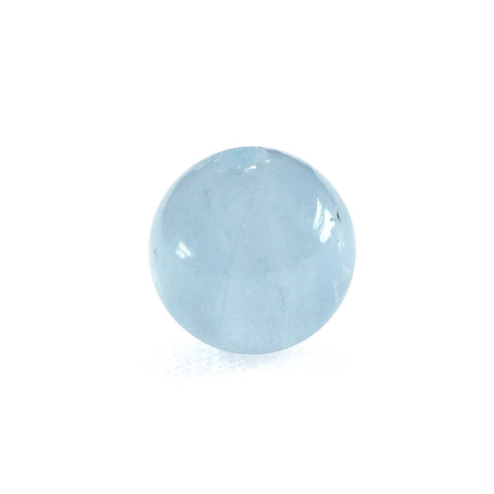 MILKY AQUAMARINE PLAIN ROUND BALLS (FULL DRILL 1.50MM) (AA) 6MM 1.64 Cts.