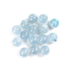 MILKY AQUAMARINE PLAIN ROUND BALLS (FULL DRILL 1.50MM) (AA) 6MM 1.64 Cts.