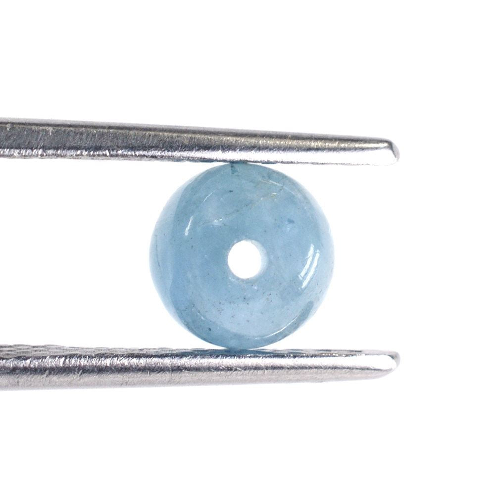 MILKY AQUAMARINE PLAIN ROUND BALLS (FULL DRILL 1.50MM) (AA) 6MM 1.62 Cts.