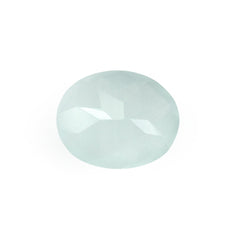 MILKY AQUAMARINE CHECKER CUT OVAL 10X8MM 2.65 Cts.