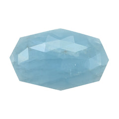 MILKY AQUAMARINE ROSE CUT FANCY OCTAGON CAB (AA) 24X15MM 12.37 Cts.